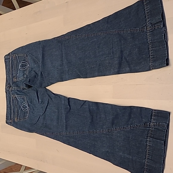 LIKE NEW Y2K 2007 Old Navy Darkwash Flared Mid Rise Jeans - Picture 11 of 13
